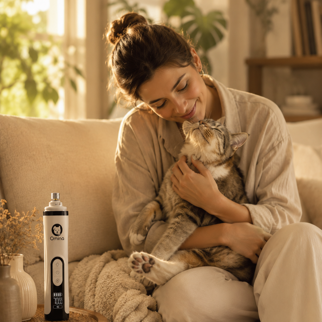 chat heureux avec prop
